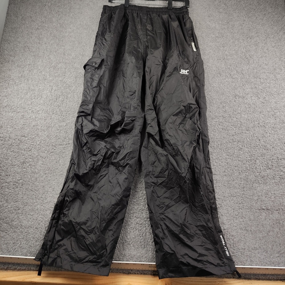 Helly Hansen Helly Tech Rain Pants Mens Large Black Waterproof Hiking Outdoor